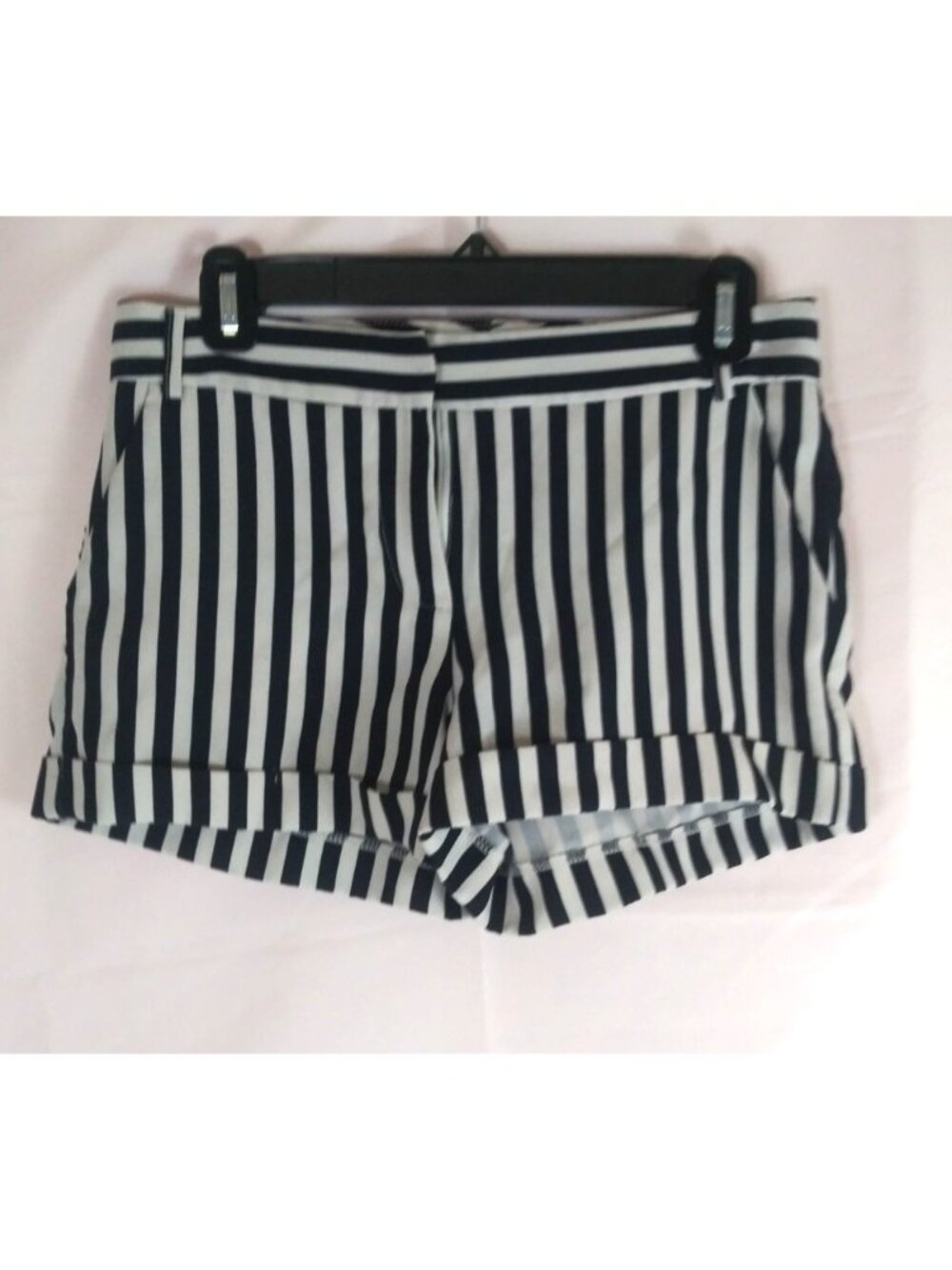Ovi Women's Black & White Striped Shorts Size Small